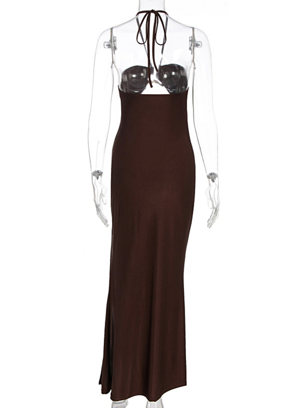 Women's Sexy Greek  Strapless Mermaid Dress with High Slit & Metal Accent - Fitted Summer Evening Gown for Weddings, Prom, Party - Machine Washable Greek/ Style Outfit, Off Shoulder Dress, Hollow Out Dress, Sparkling Bodycon Dress, Short Fancy