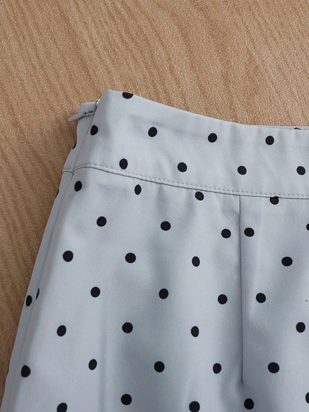 Sleeveless High-Neck Top And Polka Dot Mini Skirt Easy Elegant Two-Piece Set