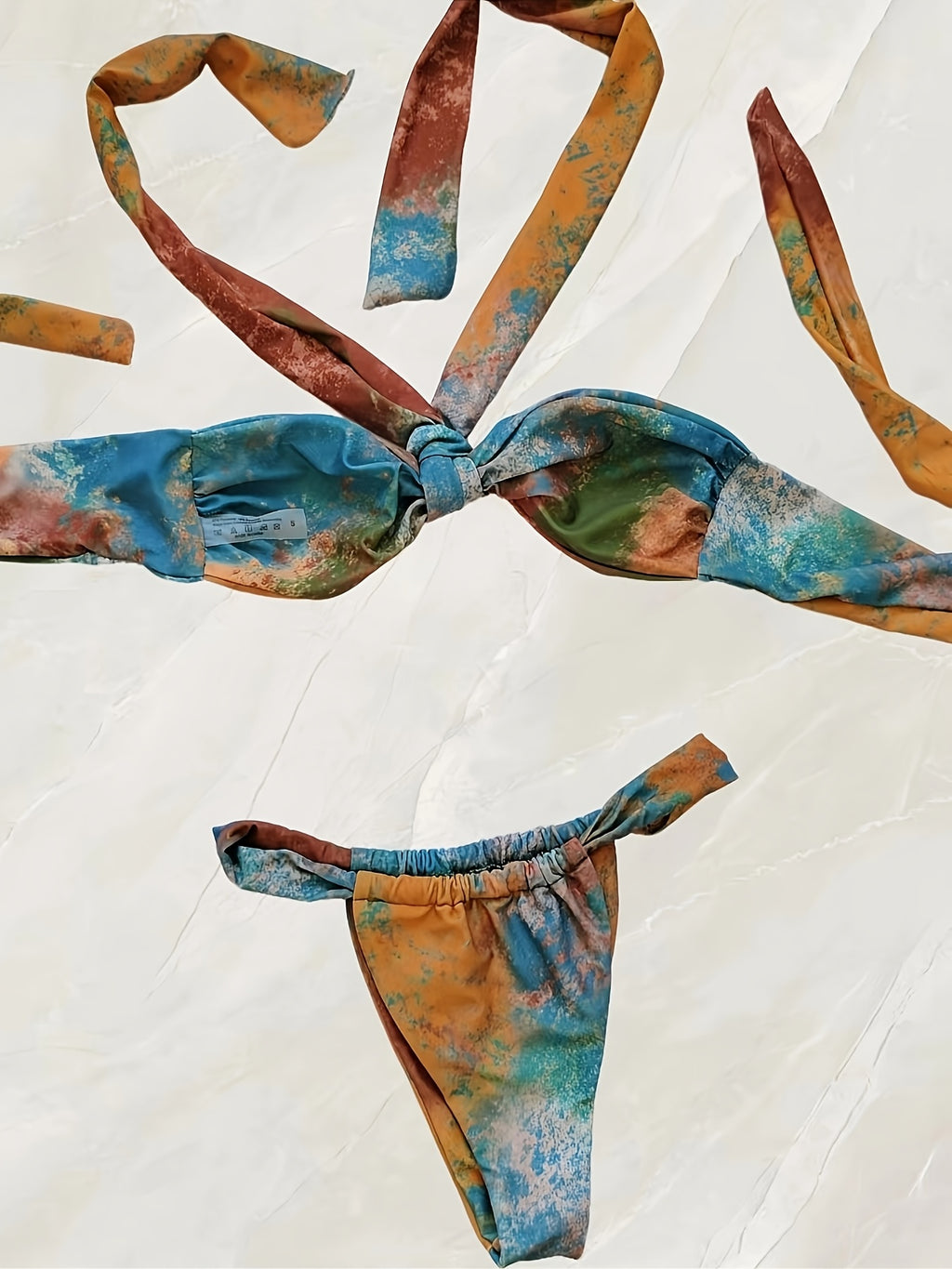 [Gradient Bikini Set] Fashionable New Sexy Gradient Bikini Three-Piece Set