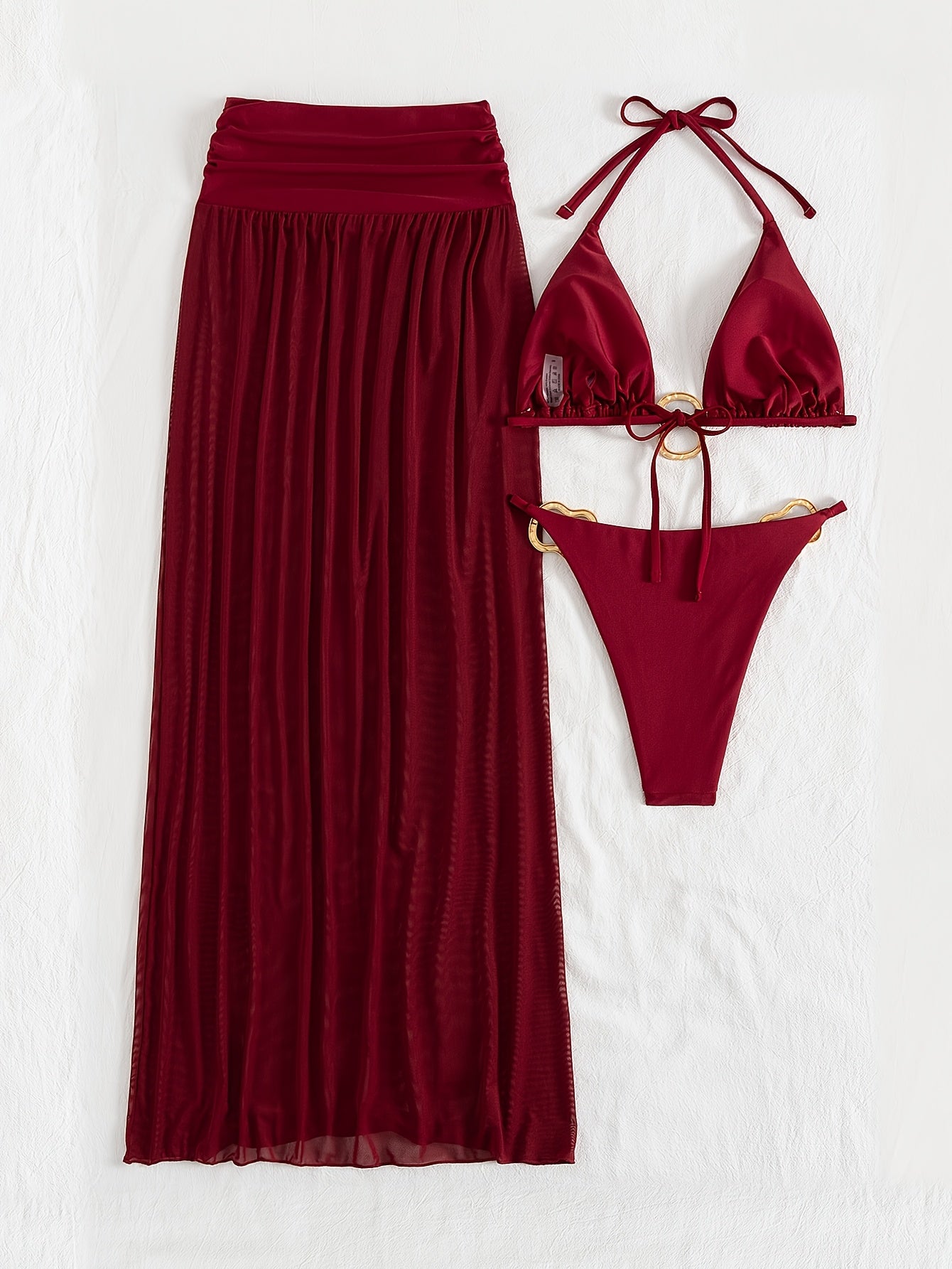 25SS Summer Trends: Sheer Long Skirts, Bikini Three-Piece Sets That Are Sexy, Elegant, And Along with Metallic Additions for Beach Vacations And Outdoor Pool Swimsuits