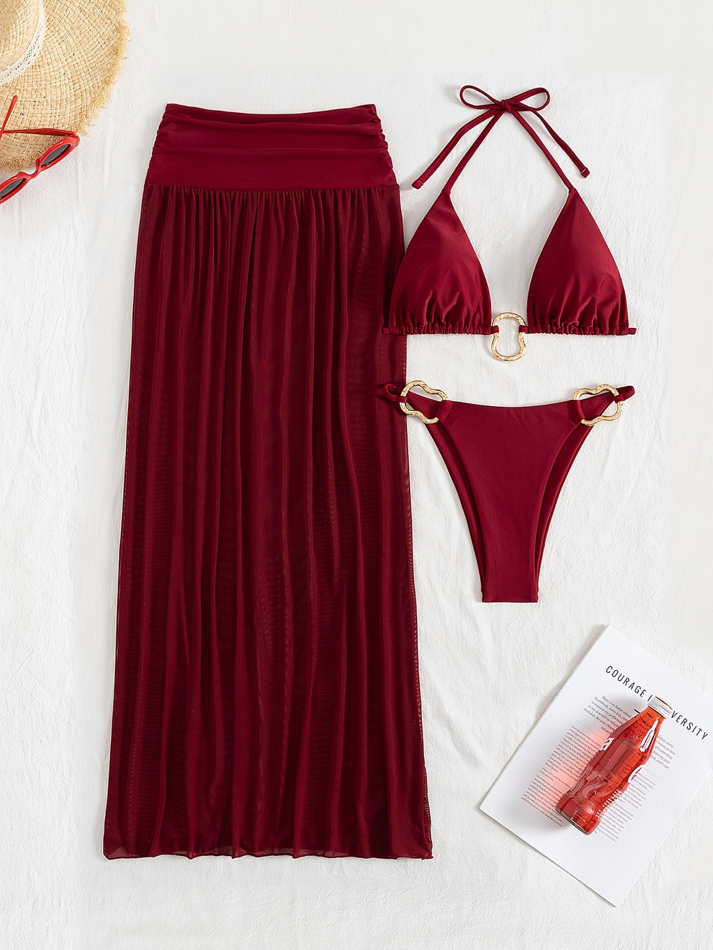 25SS Summer Trends: Sheer Long Skirts, Bikini Three-Piece Sets That Are Sexy, Elegant, And Along with Metallic Additions for Beach Vacations And Outdoor Pool Swimsuits